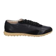 Leren Heren Sneakers Moma , Black , Heren