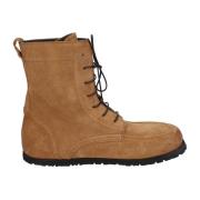 Suede Enkellaarzen voor Vrouwen Moma , Brown , Dames