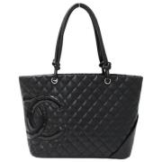 Pre-owned Leather chanel-bags Chanel Vintage , Black , Dames