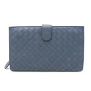 Pre-owned Leather wallets Bottega Veneta Vintage , Blue , Dames