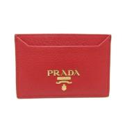 Pre-owned Leather wallets Prada Vintage , Red , Dames