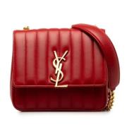 Pre-owned Fabric shoulder-bags Yves Saint Laurent Vintage , Red , Dame...