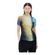 Grafisch Motief Chiffon Twist Top Issey Miyake , Multicolor , Dames