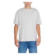 Heren Tee SS O-Neck Katoen Jack & Jones , Beige , Heren