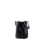 Zwarte Leren Schoudertas - Crossbody Chylak , Black , Dames