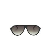 Moderne zwarte piloten zonnebril Tom Ford , Black , Heren