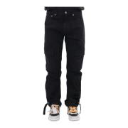 Canvas Cargo Pant Wave Style Off White , Black , Heren