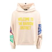 Katoenen sweatshirt met frontprint Barrow , Beige , Heren