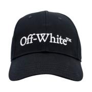 Geborduurde Katoenen Hoed Off White , Black , Heren