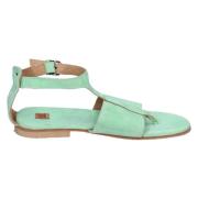 Suede Dames Sandalen Moma , Green , Dames