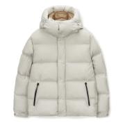 Licht Zand Dons Puffer Jas Aw23 Duvetica , Gray , Heren