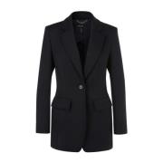 Scuba-jersey blazer met knopenrij Marc Cain , Blue , Dames