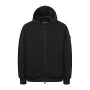 Zwarte Hoodie Tech-Stof Duvetica , Black , Heren