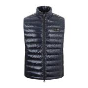 Lichtblauw High-Neck Down Vest Duvetica , Blue , Heren