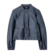 Changeant Taffeta Boxy Blouson Jack Luisa Cerano , Blue , Dames