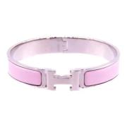 Pre-owned Fabric bracelets Hermès Vintage , Pink , Dames