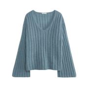 Zachte Mohair Wol Pullover Cool Water By Herenne Birger , Blue , Dames