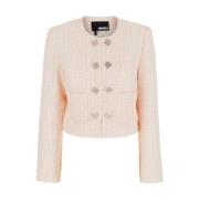 Roze Sweater Jas Boucle Cropped Rotate Birger Christensen , Pink , Dam...