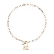 Chique Tas Hanger Metallic Ketting Jacquemus , Beige , Dames