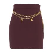 Rode Stretch Crêpe Mini Rok Elisabetta Franchi , Red , Dames