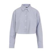 Blauwe Shirt Aw24 Chic Stijl Acne Studios , Blue , Dames