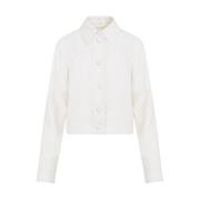 Witte Linnen Jas Elegante Stijl Gabriela Hearst , White , Dames