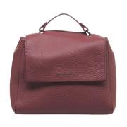 Rode Leren Handtas Sveva Soft Orciani , Red , Dames