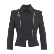 Zwarte Peplum Blazer Aw24 Elisabetta Franchi , Black , Dames