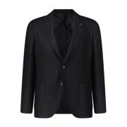 Wollen Structuurblazer Lardini , Black , Heren