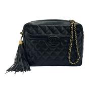 Pre-owned Leather chanel-bags Chanel Vintage , Black , Dames