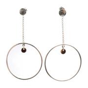 Pre-owned Metal earrings Hermès Vintage , Gray , Dames