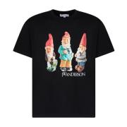 Zwarte Gnome Trio T-Shirt JW Anderson , Black , Heren