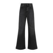 Zwarte Wide Leg Jeans Acne Studios , Black , Dames