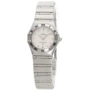 Pre-owned Stainless Steel watches Omega Vintage , White , Heren