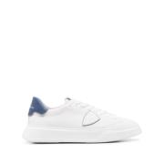 Temple Veau Lage Sneakers Zwart Wit Philippe Model , White , Heren