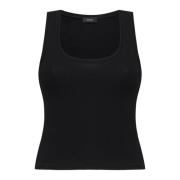 Zwarte Geribbelde Tanktop Wardrobe.nyc , Black , Dames