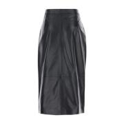 Leren Rok Zwart Arma , Black , Dames