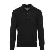 Zwarte Kasjmier Zijde Polo Sweater Brioni , Black , Heren