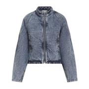 Blauwe Denim Jack Damesmode Alaïa , Blue , Dames