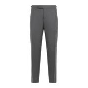 Grijze Wol Skinny Broek Thom Browne , Gray , Heren