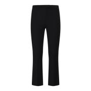 Zwarte Umanita Broek met Wijd Uitlopende Pijp Max Mara , Black , Dames