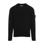 Zwarte Sweater Aw24 Herenmode Stone Island , Black , Heren