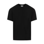 Zwarte Katoenen T-shirt met Handtekeningband Alexander McQueen , Black...