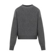 Kasjmier Paillet Ronde Hals Sweater Brunello Cucinelli , Gray , Dames