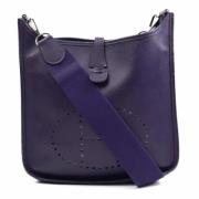 Pre-owned Leather shoulder-bags Hermès Vintage , Purple , Dames