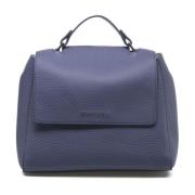 Blauwe Leren Handtas Sveva Soft Orciani , Blue , Dames