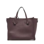 Rode Leren Mini Shopper Tas Gianni Chiarini , Red , Dames