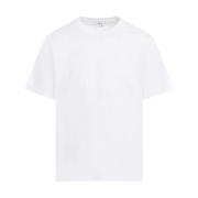 Wit Katoenen T-shirt met Logo Borduurwerk Berluti , White , Heren