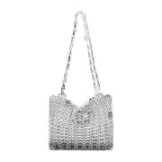 Metalen Clutch Tas Aw24 Paco Rabanne , Gray , Dames