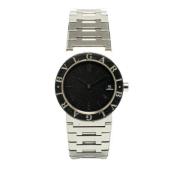 Pre-owned Stainless Steel watches Bvlgari Vintage , Black , Dames